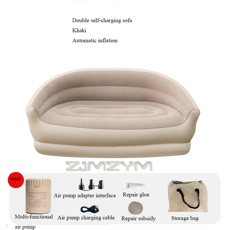 Outdoor Camping Lounge Chairs - Automatic Inflatable Lazy Sofa Folding Music