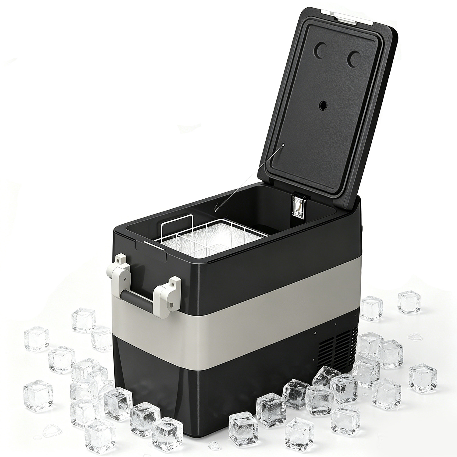Outdoor Camping Fridge - 53QT 12V Car Refrigerator 50L Portable