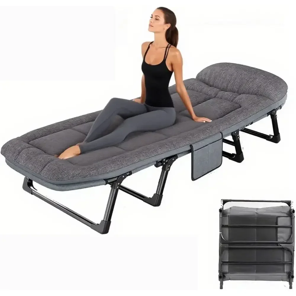 Camping Outdoor Or Indoor - Portable 6-Position Adjustable Cot Recliner with