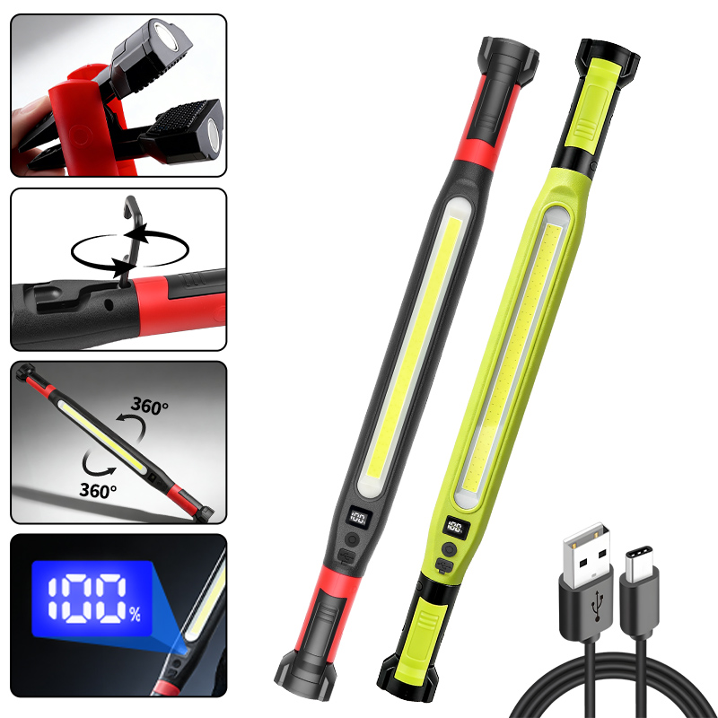 Outdoor Camping Lighting - COB Work Light Type‑C Rechargeable Magnetic