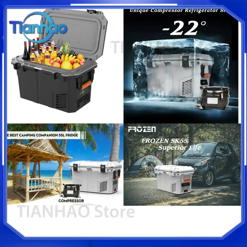 Outdoor Camping Fridge - Portable Compressor Refrigerator Freezer Cooler Box