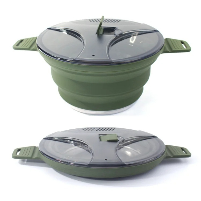 Outdoor Camping Kitchen Set - Eco-Friendly Silicone Camping Pot Cookware Set