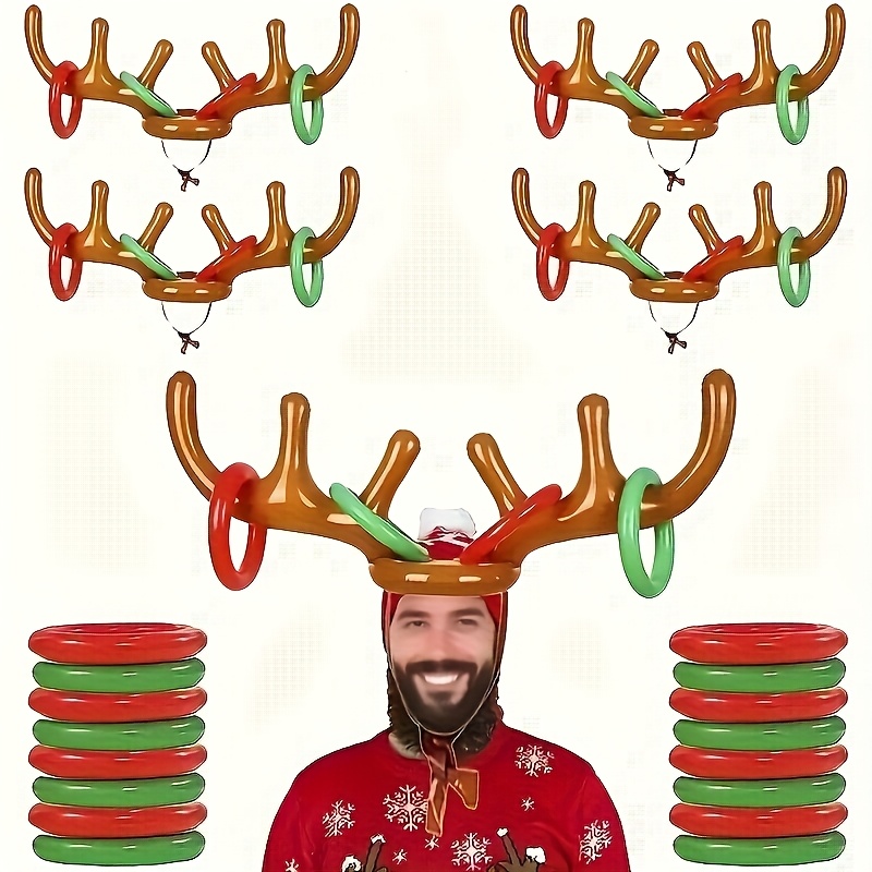 Outdoor Camping Games - 1 Set Inflatable Reindeer Horn Game