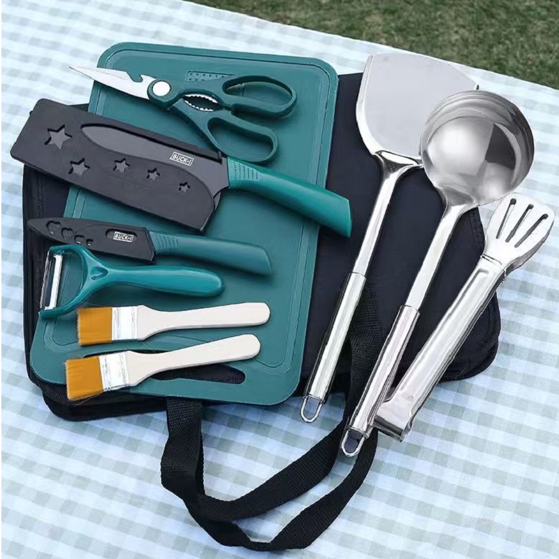 13PCS Stainless Steel Camping  - огляд і ціна Outdoor Camping Kitchen Set
