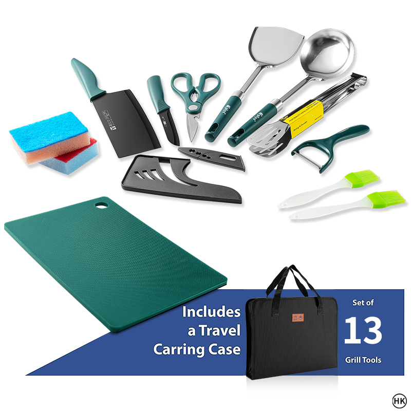 13PCS Stainless Steel Camping  - огляд і ціна Outdoor Camping Kitchen Set