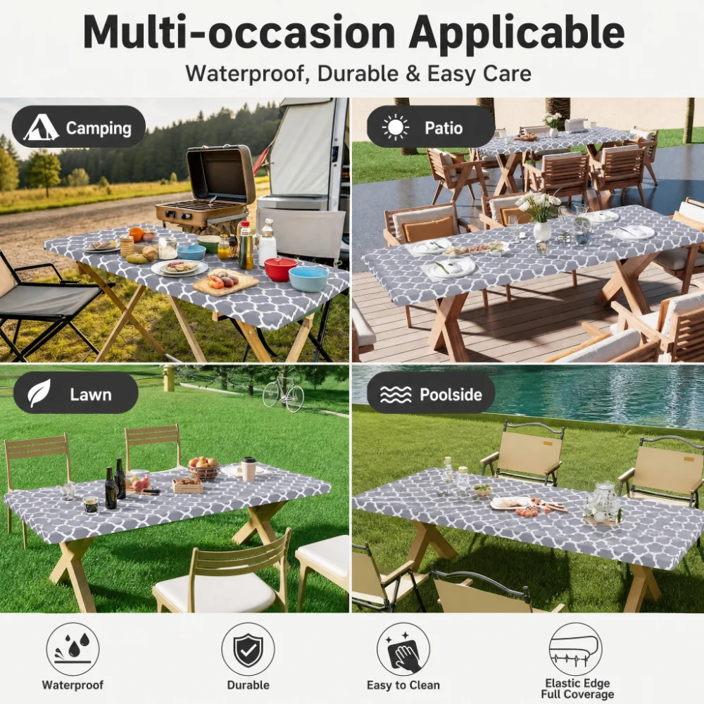 Rectangle Table Cloth Cover, P - огляд і ціна Outdoor Camping Folding Table