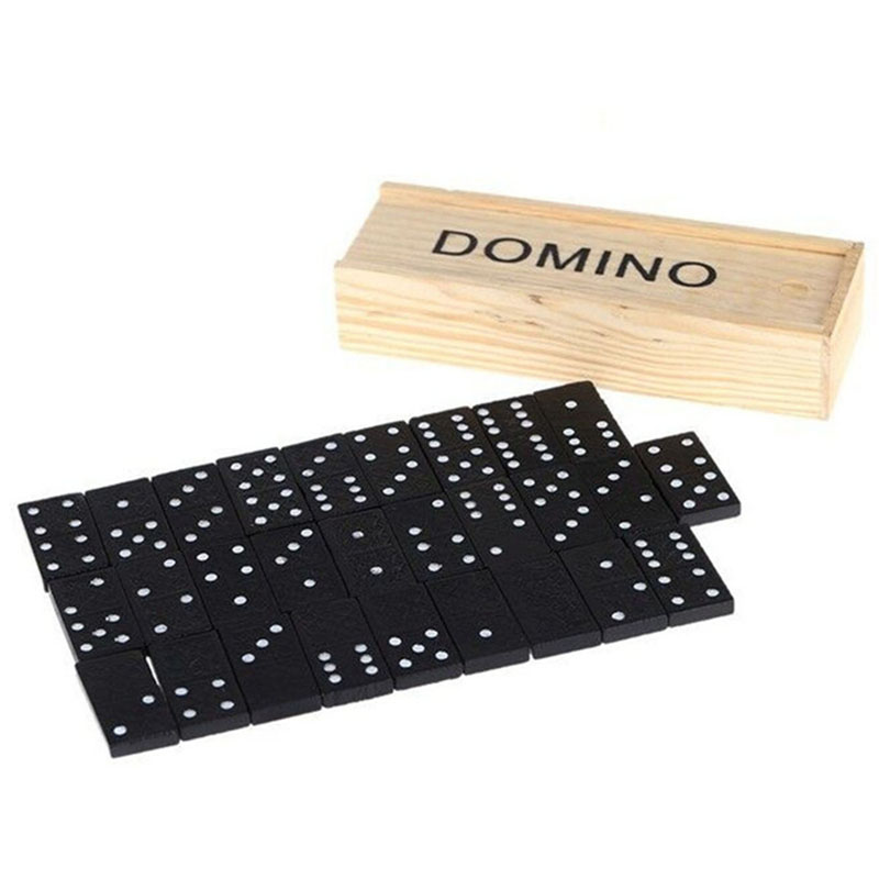 28pcs/Set Wooden Domino Board  - огляд і ціна Outdoor Camping Games