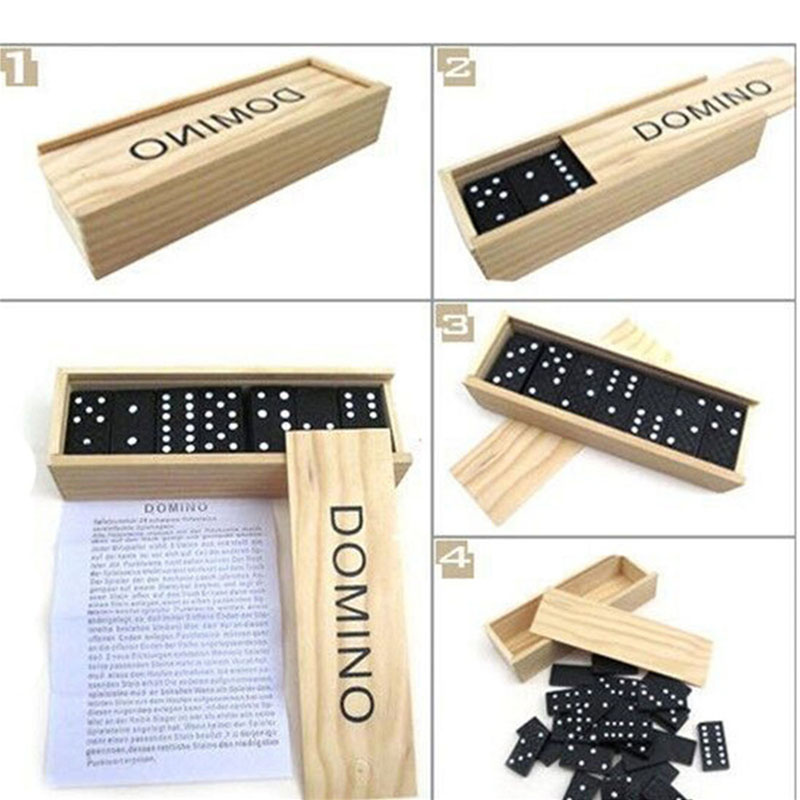 28pcs/Set Wooden Domino Board  - огляд і ціна Outdoor Camping Games