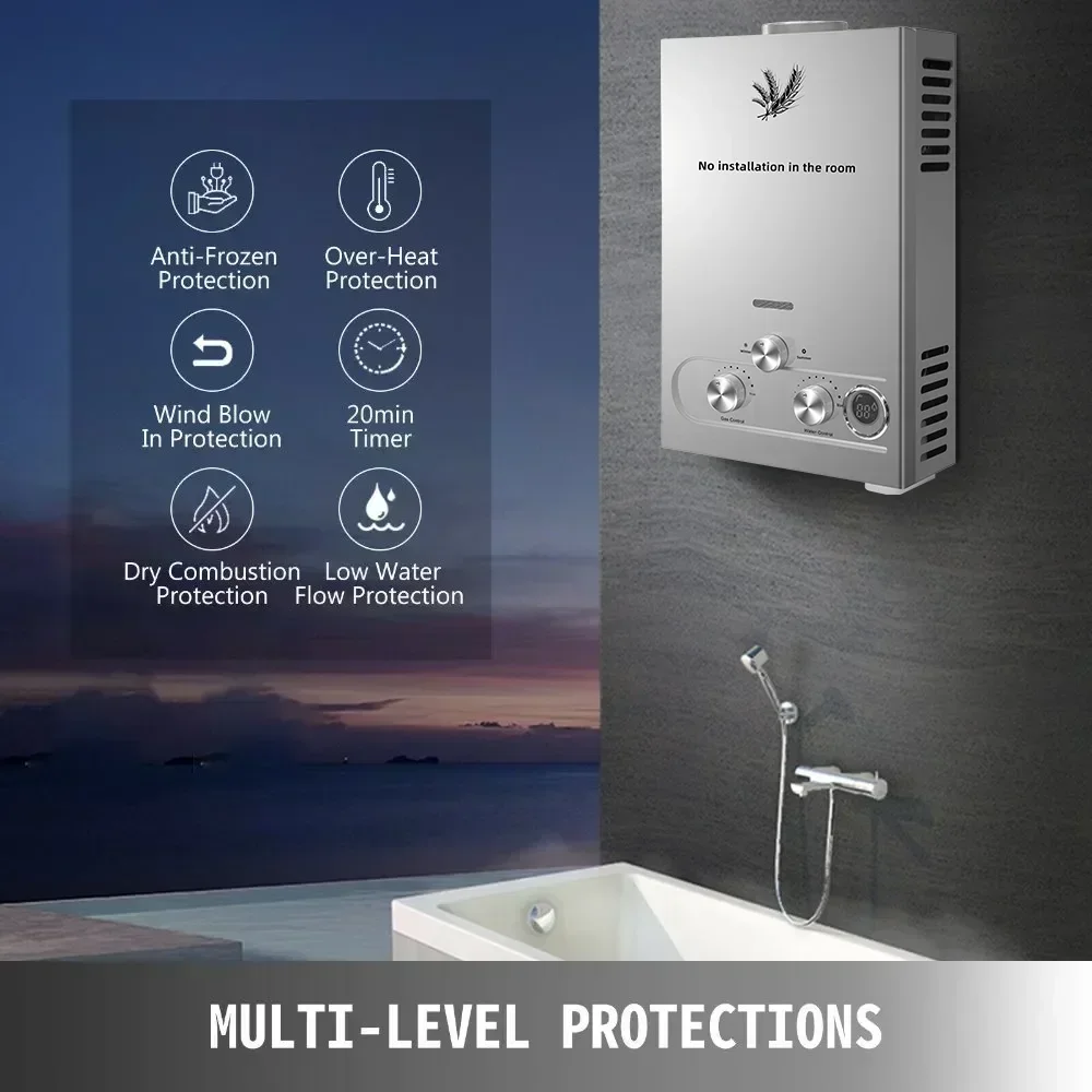 SIHAO 12L 16L 18L GPM LPG Gas  - огляд і ціна Outdoor Camping Hot Water Heater