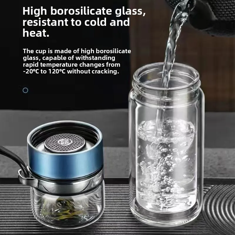 Double Layer Glass Tea Water S - огляд і ціна Portable Water Filter