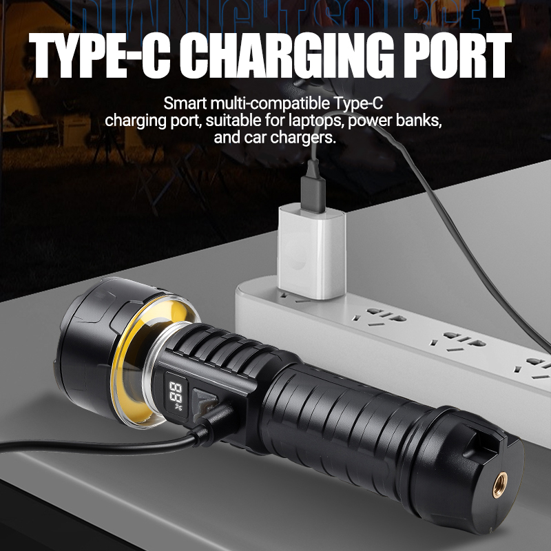 COB LED Flashlight Rechargeabl - огляд і ціна Outdoor Camping Lighting