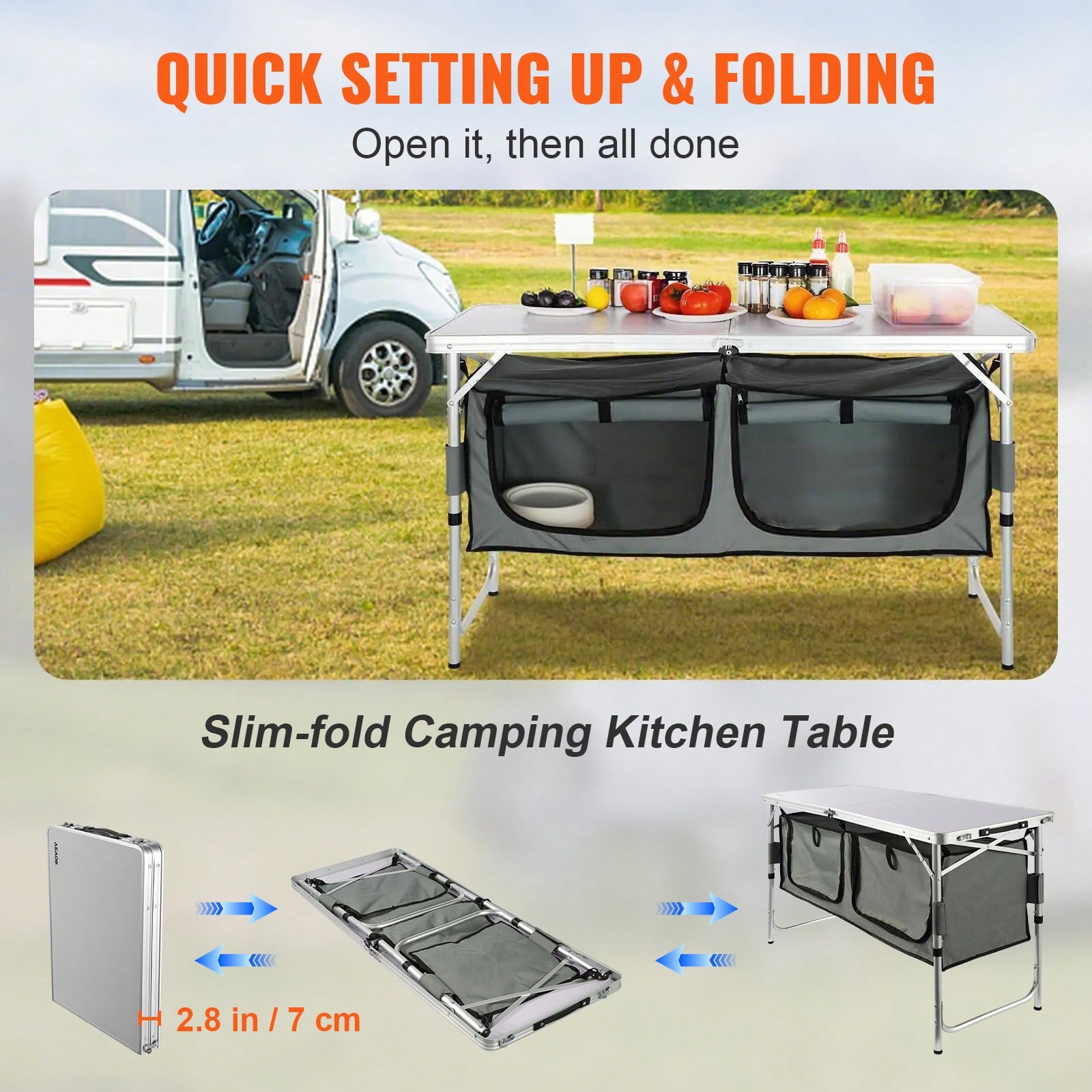 Quick‑Set‑Up Folding Camping K - огляд і ціна Outdoor Camping Kitchen Set