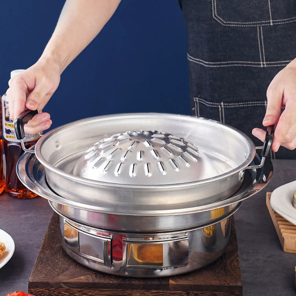 2 in 1 Hot Pot Grill Pan Non S - огляд і ціна Outdoor Camping Kitchen