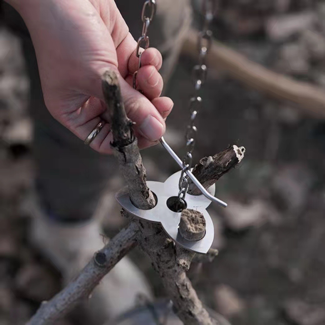 Stainless Steel Camping Tripod - огляд і ціна Outdoor Camping Kitchen Set