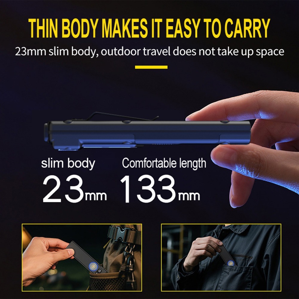 Ultra-Thin EDC Rechargeable LE - огляд і ціна Outdoor Camping Lighting