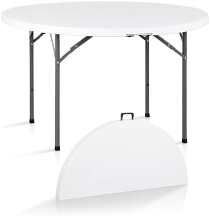 4 Foot Round Folding Card Tabl - огляд і ціна Camping Outdoor Or Indoor