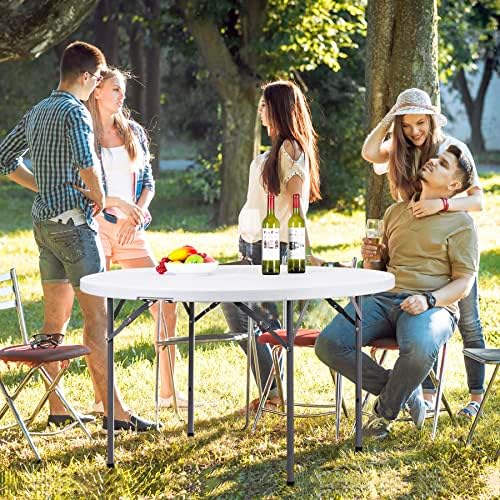 4 Foot Round Folding Card Tabl - огляд і ціна Camping Outdoor Or Indoor