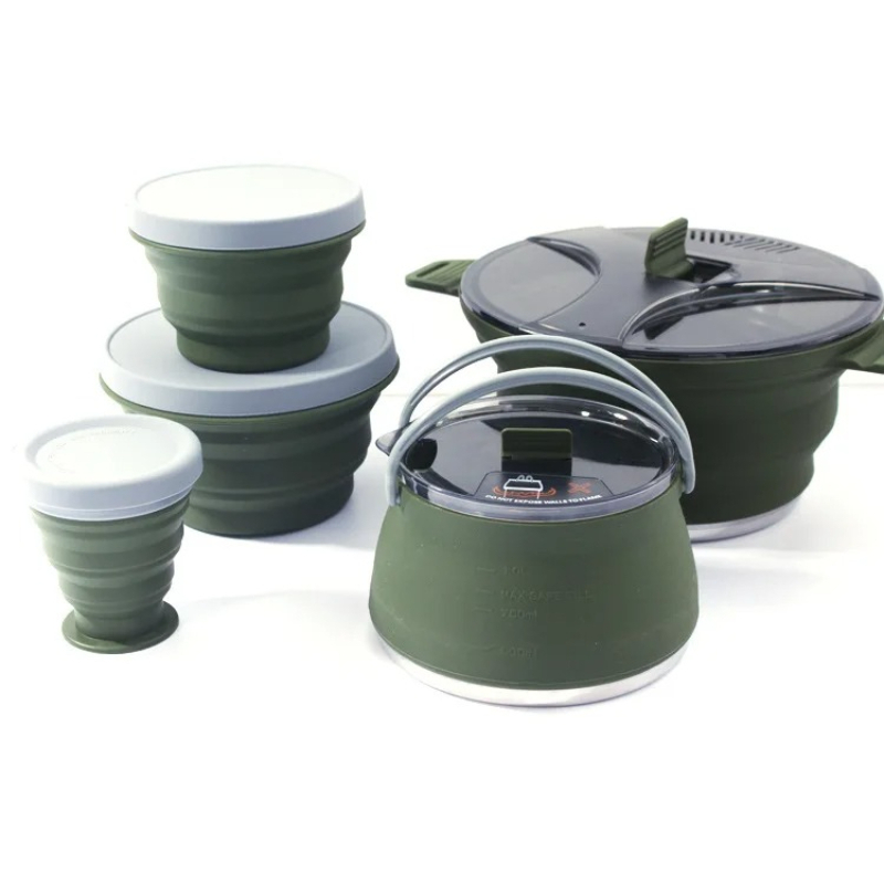 Eco-Friendly Silicone Camping  - огляд і ціна Outdoor Camping Kitchen Set