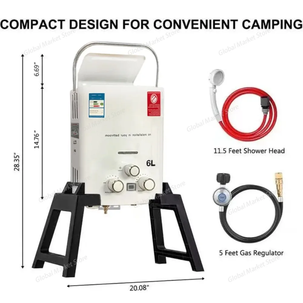 Propane LPG  Gas Tankless Wate - огляд і ціна Outdoor Camping Hot Water Heater