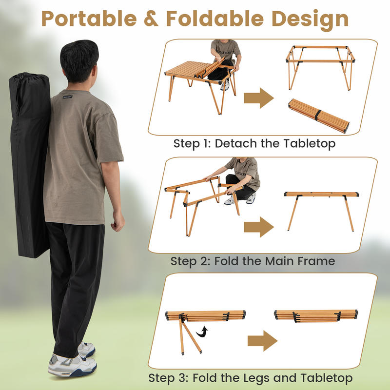 Single Folding Picnic Table 93 - огляд і ціна Outdoor Camping Folding Table